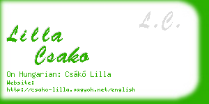 lilla csako business card